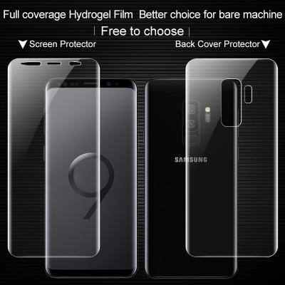 Скрийн протектори Скрийн протектори за Samsung Скрийн протектор удароустойчив NANO TEMPERED GLASS FULL SCREEN мек извит 2 части лице и гръб за Samsung Galaxy S9 Plus G965 